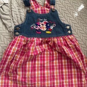 Vintage Disney Mickey Minnie jeans denim dress